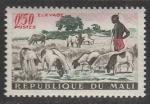 Мали 1961 год. Животноводство. Стадо овец, ном. 50 С, 1 марка из серии.