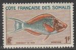 Французский берег Сомали 1959/1960 год. Лучепёрая рыба, 1 марка из серии.