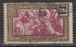 Французский Мадагаскар 1942 год. Зебу, НДП, ном. 50 С/65 С, 1 марка (гашёная)