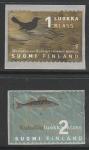 Финляндия 1998 год. Стандарт. Рыбы и птицы, 2 марки (самоклейка) (н