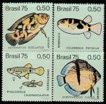 Бразилия 1975 год. Пресноводные рыбы, 4 марки (н