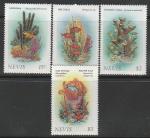 Остров Невис 1986 год. Кораллы и губки, 4 марки (н