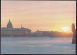Открытка Санкт-Петербург. Вид на Зимний дворец и набережную Невы