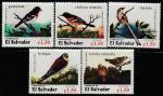 Сальвадор 1996 год. Перелётные птицы, 5 марок (н