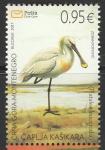 Черногория 2017 год. Птицы. Цапля, 1 марка (н