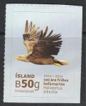 Исландия 2014 год. Хищные птицы, 1 марка (самоклейка) (н