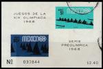 Мексика 1968 год. Летние Олимпийские игры в Мехико, б/зубц. блок (III) (гашёный)