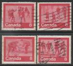 Канада 1974 год. Летние Олимпийские игры (1976) в Монреале, 4 марки (гашёные) (I)