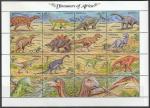 Танзания 1992 год. Динозавры, малый лист.