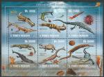 Сан-Томе и Принсипи 2010 год. Морские динозавры, малый лист.