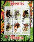 Бурунди 2009 год. Приматы, малый лист (гашёный)