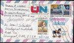 Авиа конверт США Первый человек на луне, 1971 год, прошел почту 