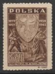 Польша 1946 год. 25 лет III Силезскому восстанию. 1 марка.