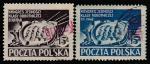 Польша 1950 год. Маркс, Энгельс, Ленин и Сталин, НДП, ном. 15 Gr / 15 Zl, 2 марки из серии (гашёные)