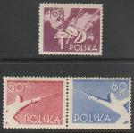 Польша 1957 год. Молодёжный чемпионат мира по фехтованию, 3 марки.