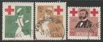 Польша 1959 год. 40 лет Польскому Красному Кресту, 3 марки (гашёные)