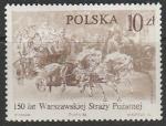 Польша 1986 год. 150 лет Варшавской пожарной команде, 1 марка.