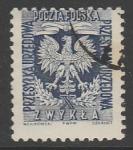 Польша 1954 год. 10 лет ПНР. Государственный герб без номинала, обычная почта, 1 служебная марка (гашёная)
