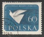 Польша 1959 год. 10 лет движению "За Мир во всём Мире". Голубь и глобус, 1 марка.