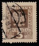Польша 1930 год. Государственный герб, 1 доплатная марка (гашёная)