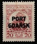 Польша 1926/1927 год. Стандарт. Галеон, НДП, 1 марка из серии.