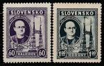 Словакия 1939 год. Священник, изобретатель Йозеф Мургаш, 2 марки (наклейка)