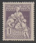 Румыния 1921 год. Уход за больными, ном. 1 L, 1 фискальная марка (наклейка)
