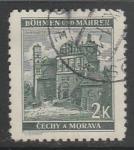 Германия (III Рейх. Протекторат Богемии и Моравии) 1940/1941 год. Стандарт. Пардубицкий замок, ном. 2 К, 1 марка из серии (гашёная)