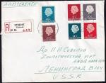 Конверт Нидерландов марки Королева Юлиана, 1967 год, прошел почту