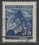 Германия (III Рейх. Протекторат Богемии и Моравии) 1939 год. Стандарт. Ветка липы, ном. 5 Н, 1 марка из серии (гашёная)
