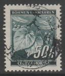 Германия (III Рейх. Протекторат Богемии и Моравии) 1940 год. Стандарт. Ветка липы, ном. 50 Н, 1 марка из серии (гашёная)