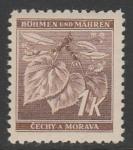 Германия (III Рейх. Протекторат Богемии и Моравии) 1941/1942 год. Стандарт. Ветка липы, ном. 1 К, 1 марка из серии.