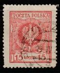Польша 1924 год. Стандарт. Орёл в лавровом венке, ном. 15 Gr, 1 марка из серии (гашёная)