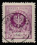 Польша 1924 год. Стандарт. Орёл в лавровом венке, ном. 50 Gr, 1 марка из серии (гашёная)