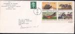 Конверт США марки Фауна, Томас Джефферсон, 1970 год, прошел почту