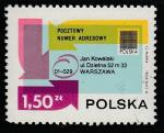 Польша 1973 год. Введение почтовых индексов, 1 марка (гашёная)