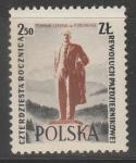 Польша 1957 год. Памятник В.И. Ленину. 40 лет ВОСР, 1 марка из двух.