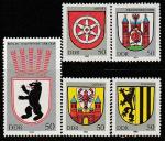 ГДР 1983 год. Гербы, 5 марок (наклейка)