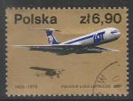 Польша 1979 год. 50 лет Авиакомпании "LOT", 1 марка (гашёная)