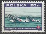 Польша 1988 год. 70 лет Независимости. Санитарные самолёты "Hanriot Н-28S", 1 марка (гашёная)