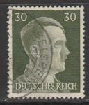 Германия (Рейх) 1941 год. Рейхсканцлер А. Гитлер, стандарт (ном. 30 пф.), 1 марка (гашёная)