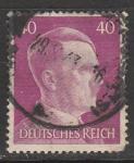 Германия (Рейх) 1941 год. Рейхсканцлер А. Гитлер, стандарт (ном. 40 пф.), 1 марка (гашёная)