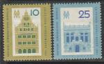 ГДР 1961 год. Лейпцигская ярмарка, 2 марки (наклейка)