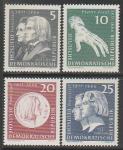 ГДР 1961 год. 150 лет со дня рождения музыканта Ференца Листа, 4 марки (наклейка)