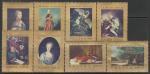 Польша 1967 год. Картины европейских мастеров, 8 марок (наклейка)