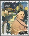 Соломоновы острова 2013 год. Швейцарский художник Феликс Валлоттон. Живопись, блок.