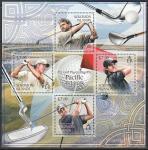 Соломоновы острова 2013 год. Игроки в гольф с тихоокеанских островов, малый лист.