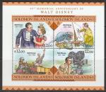 Соломоновы острова 2016 год. Художник - мультипликатор Уолт Дисней, малый лист.