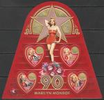 Соломоновы острова 2016 год. 90 лет со дня рождения Мэрилин Монро, малый лист.