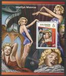 Соломоновы острова 2015 год. Американская киноактриса, певица Мэрилин Монро, блок.